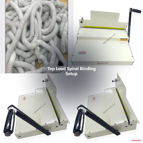 Top Load Spiral Binding Setup for ID card and print shops in India — product collage