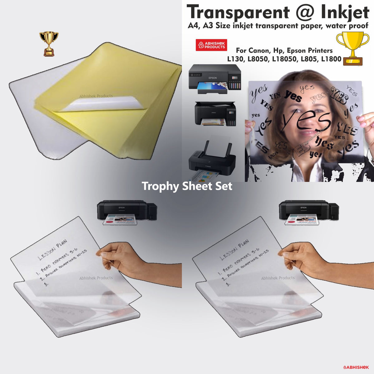 Trophy Sheet Set Consumables for ID card and print shops in India — product collage