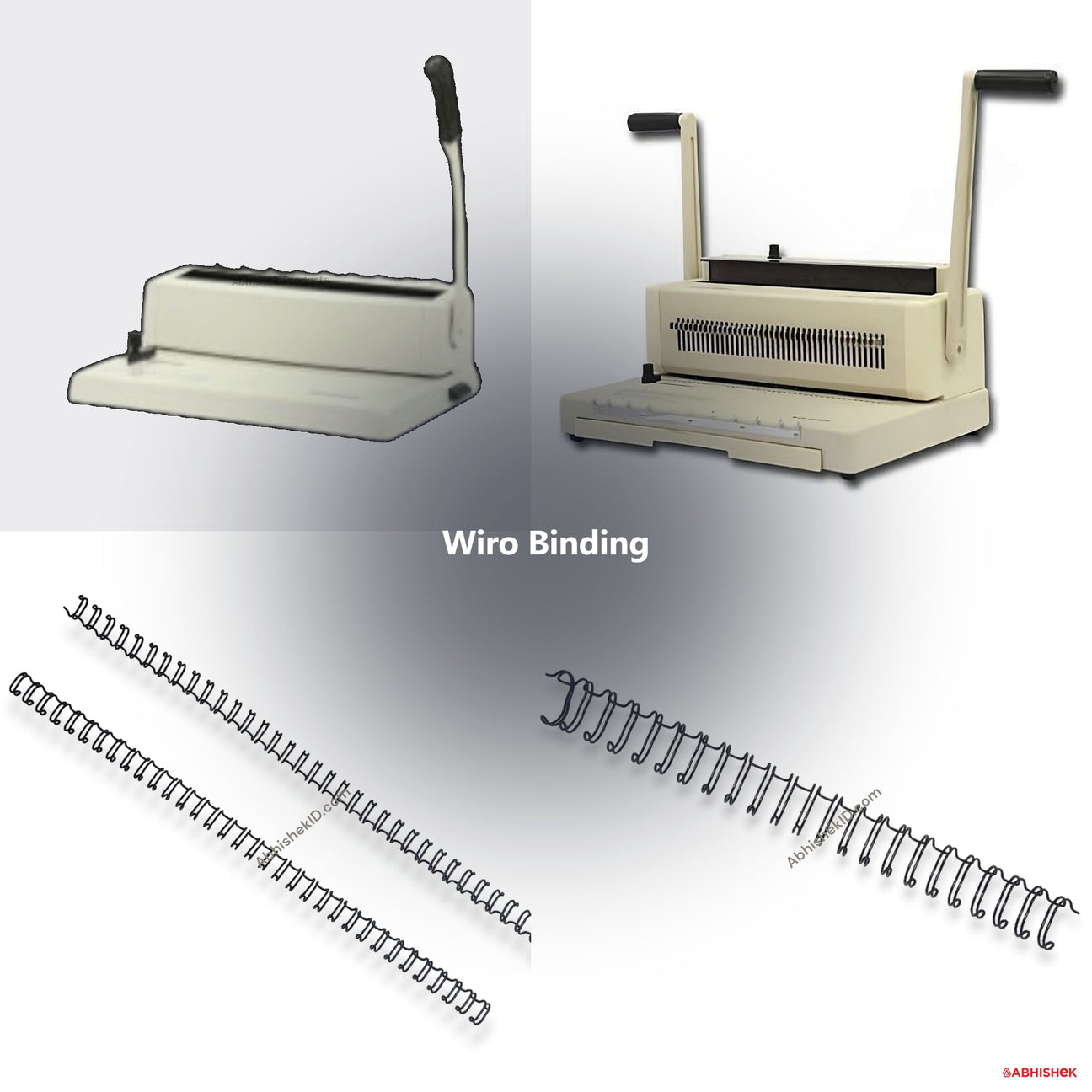Wiro Binding Coils & Machines for ID card and print shops in India — product collage