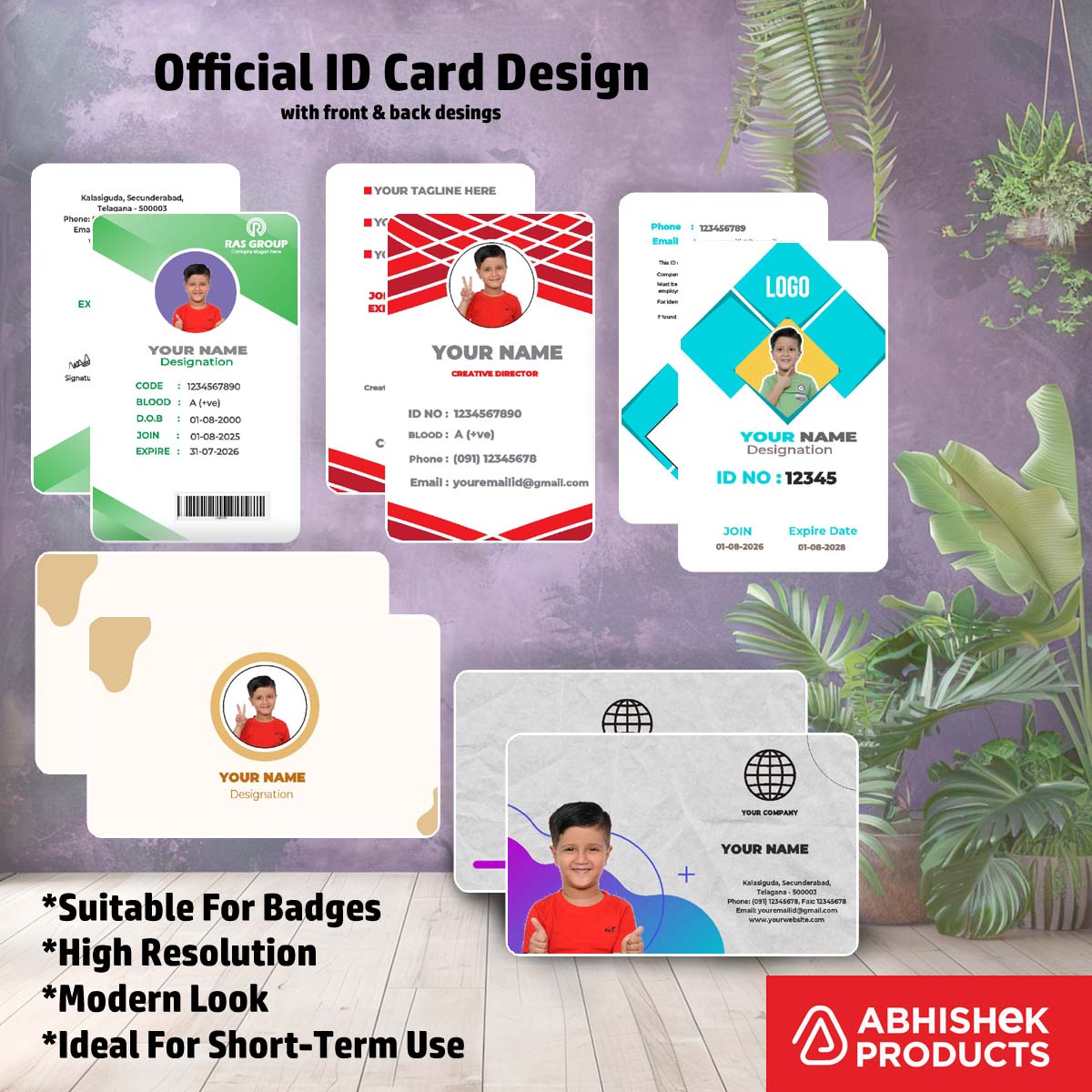 Id Center Rasm 100 Premium ID Card CDR Templates \ – Abhishek Products