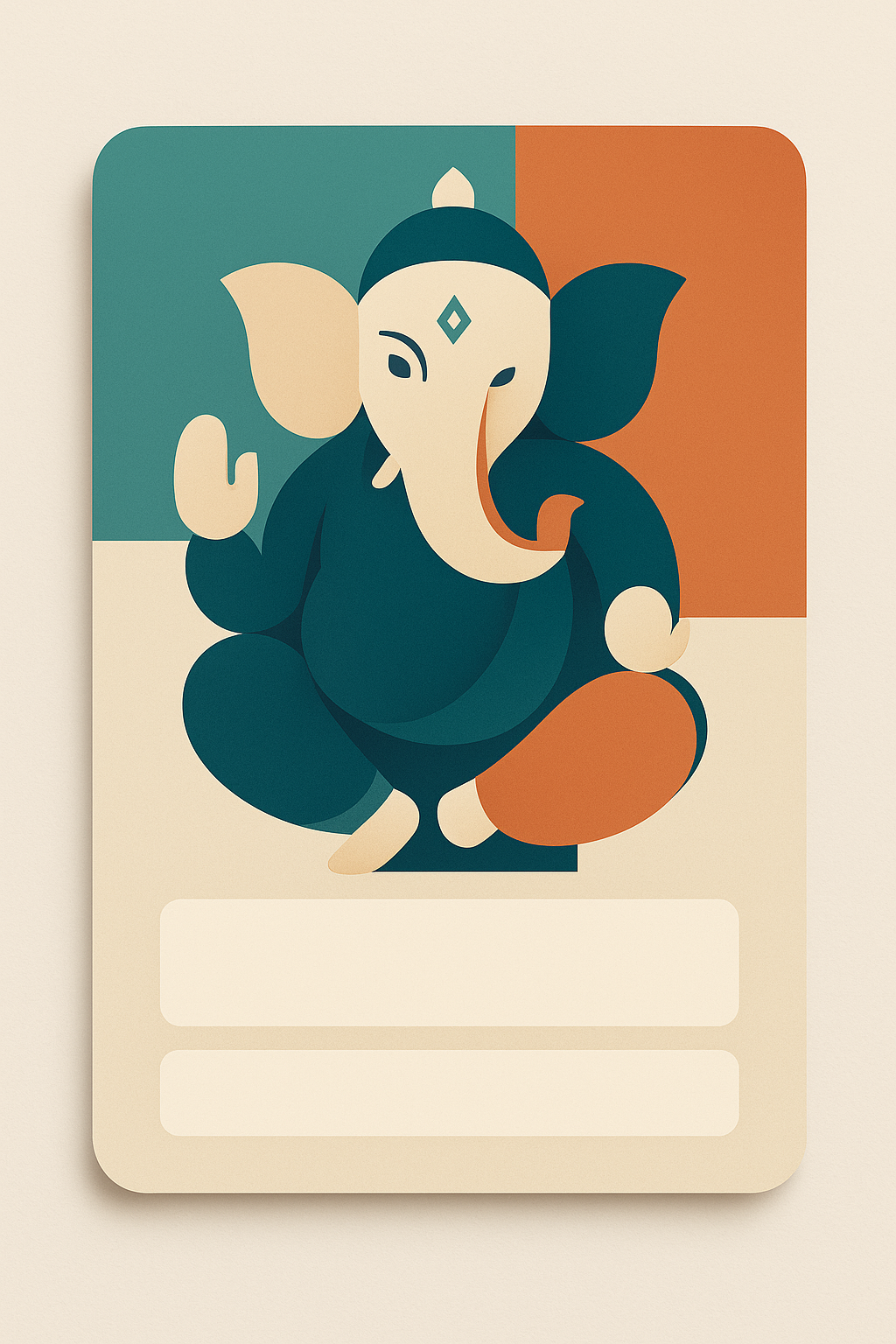 Ganesh Mandal ID Card Design Templates SVG (85x130mm) – Editable for CorelDRAW, Photoshop, Illustrator