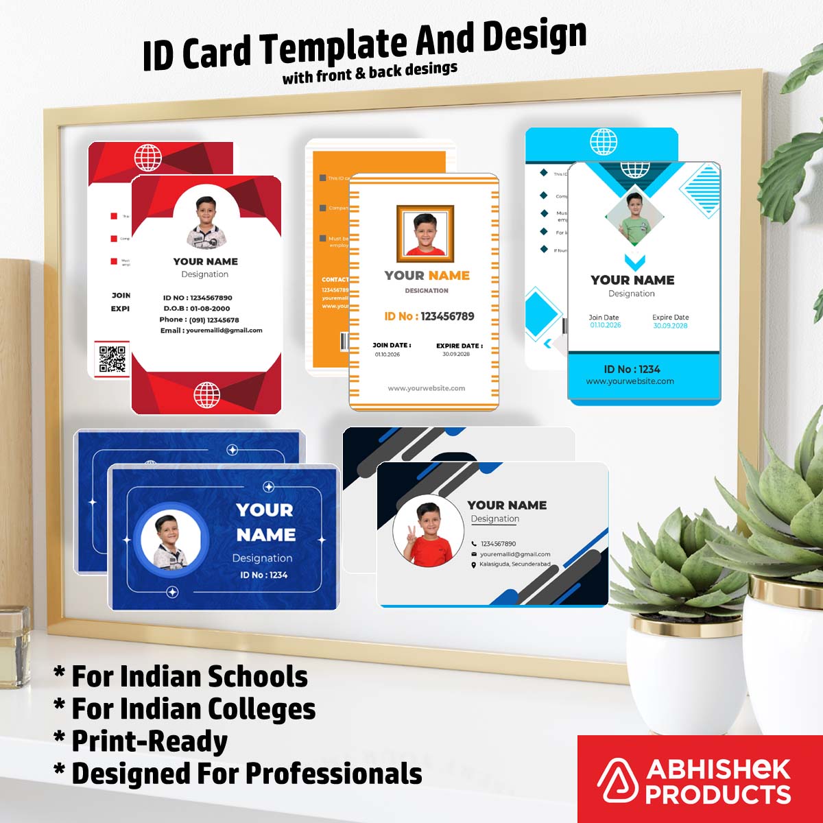 Huge ID Card Collection - CorelDraw File 600 Designs - Complete Professional Template Bundle India