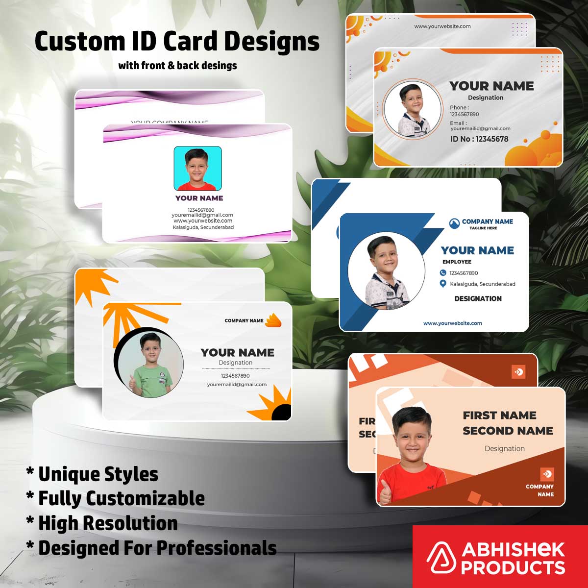 8/8 CorelDraw 11 Printable ID Card Design Templates | 65 Editable Designs India