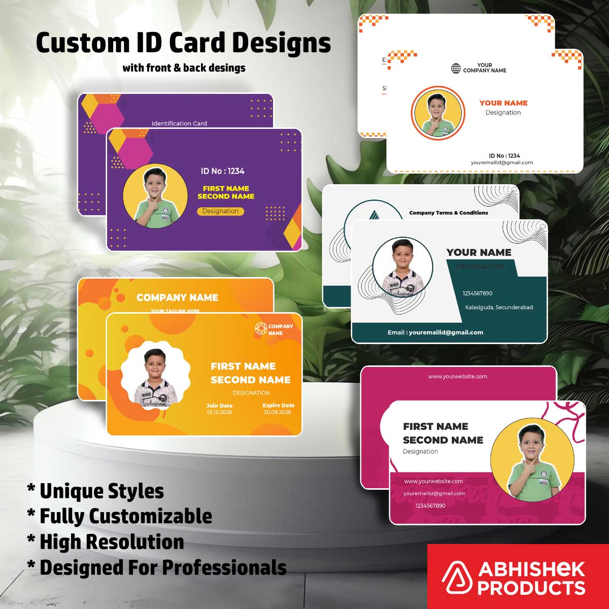 8/8 CorelDraw 11 Printable ID Card Design Templates | 65 Editable Designs India
