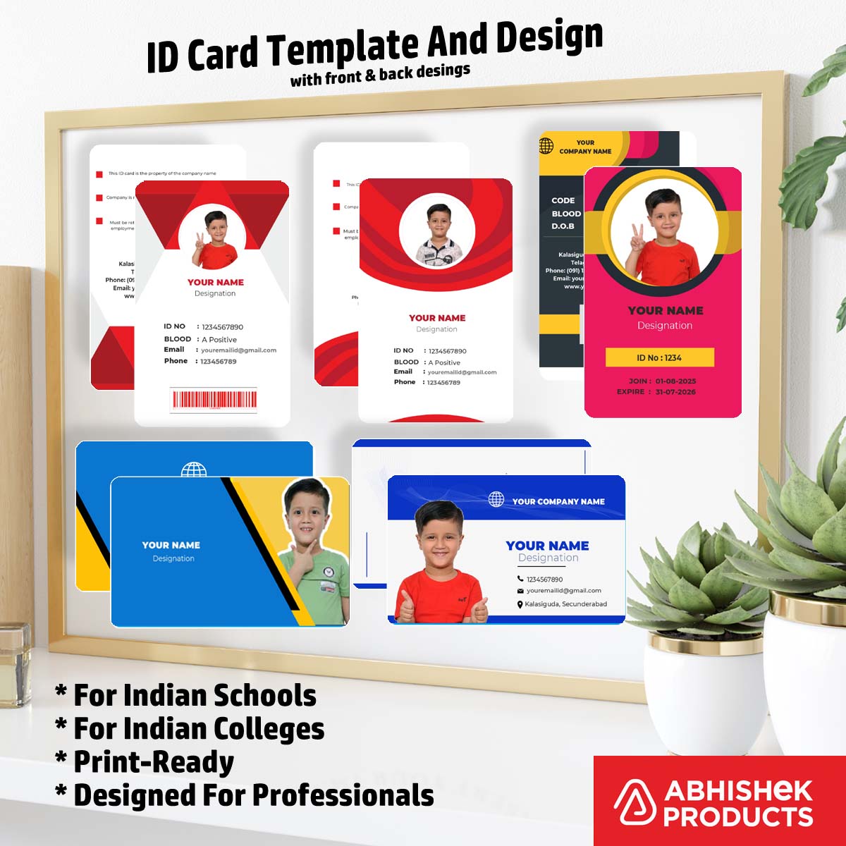 6/6 CorelDraw 11 Printable ID Card Design Templates | 100 Editable Designs India