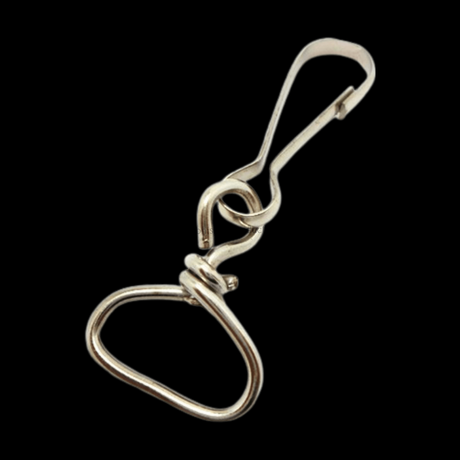 059 12MM TWISTED HOOK 500 PCS ID CARD HOOK FOR LANYARDS TAGS