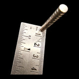 Neodymium disc magnet cylinder stack on ruler diagonal scale 5mm x 2mm