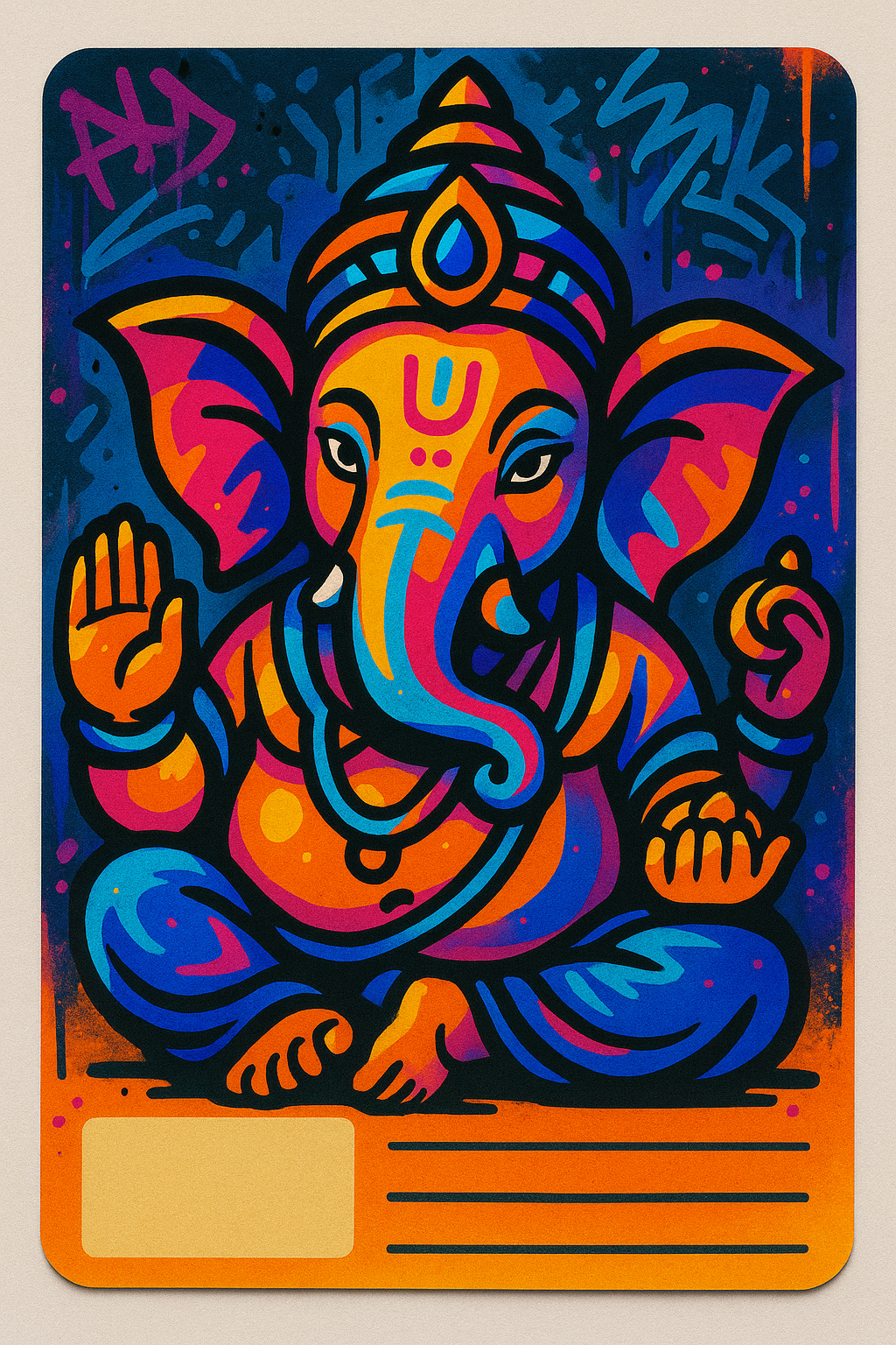Ganesh Mandal ID Card Design Templates SVG (85x130mm) – Editable for CorelDRAW, Photoshop, Illustrator