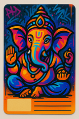 Ganesh Mandal ID Card Design Templates SVG (85x130mm) – Editable for CorelDRAW, Photoshop, Illustrator