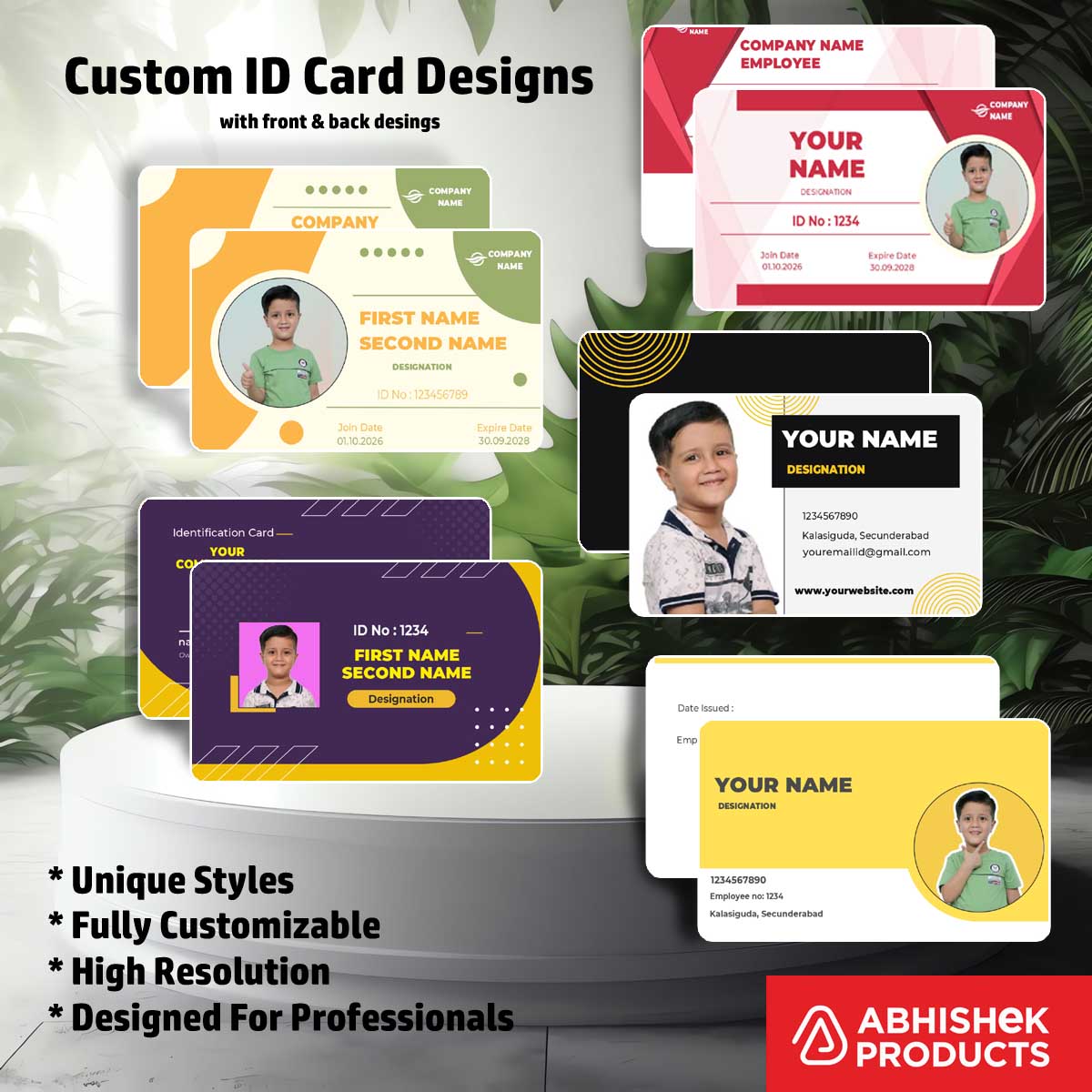 8/8 CorelDraw 11 Printable ID Card Design Templates | 65 Editable Designs India