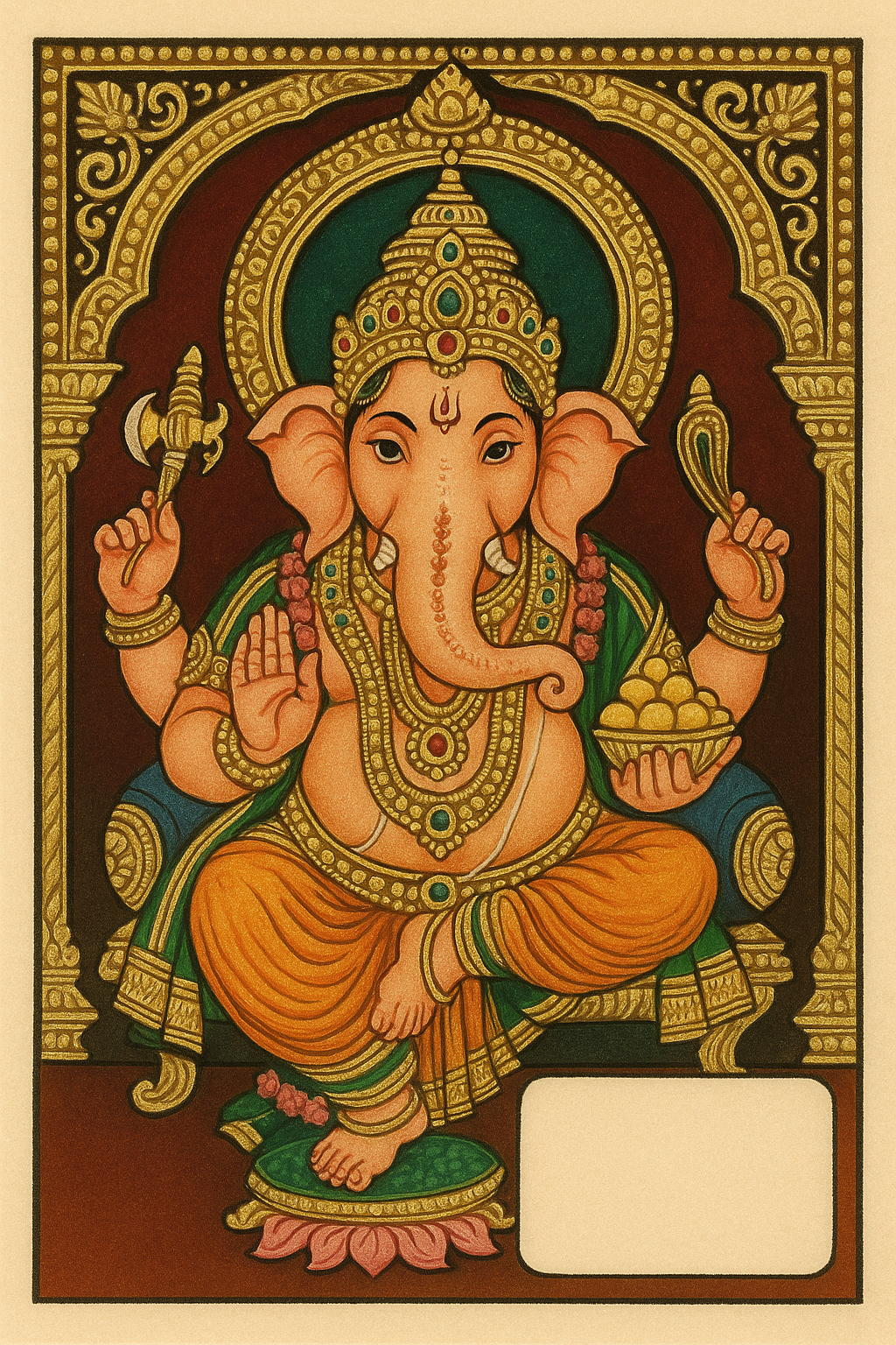 Ganesh Mandal ID Card Design Templates SVG (85x130mm) – Editable for CorelDRAW, Photoshop, Illustrator