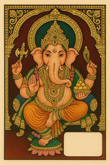 Ganesh Mandal ID Card Design Templates SVG (85x130mm) – Editable for CorelDRAW, Photoshop, Illustrator