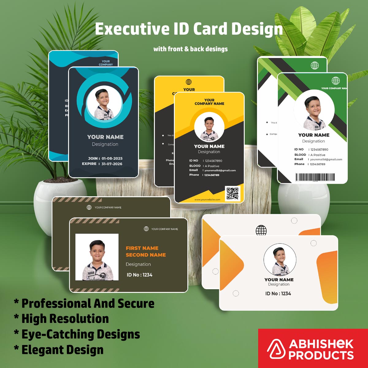 7/8 CorelDraw 11 Printable ID Card Design Templates | 100 Editable Designs India