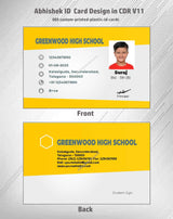 1/6 ID Card Design Templates in CorelDraw 11 | 100 Editable Downloadable Designs