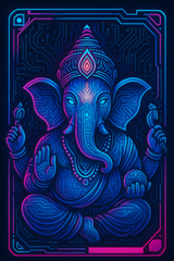 Ganesh Mandal ID Card Design Templates SVG (85x130mm) – Editable for CorelDRAW, Photoshop, Illustrator