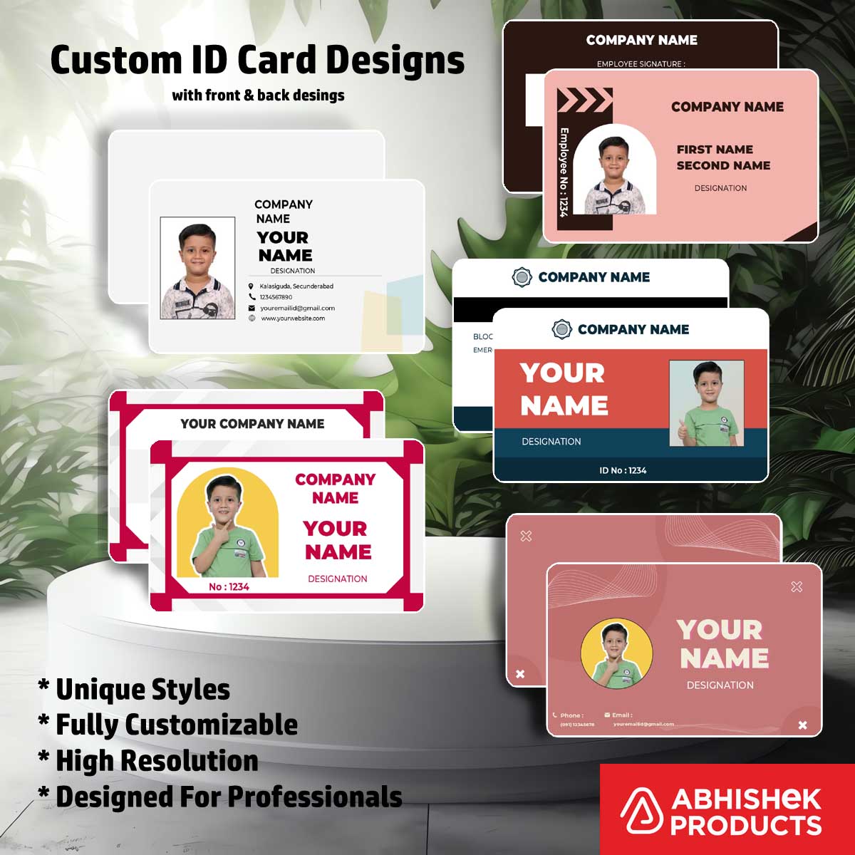 8/8 CorelDraw 11 Printable ID Card Design Templates | 65 Editable Designs India