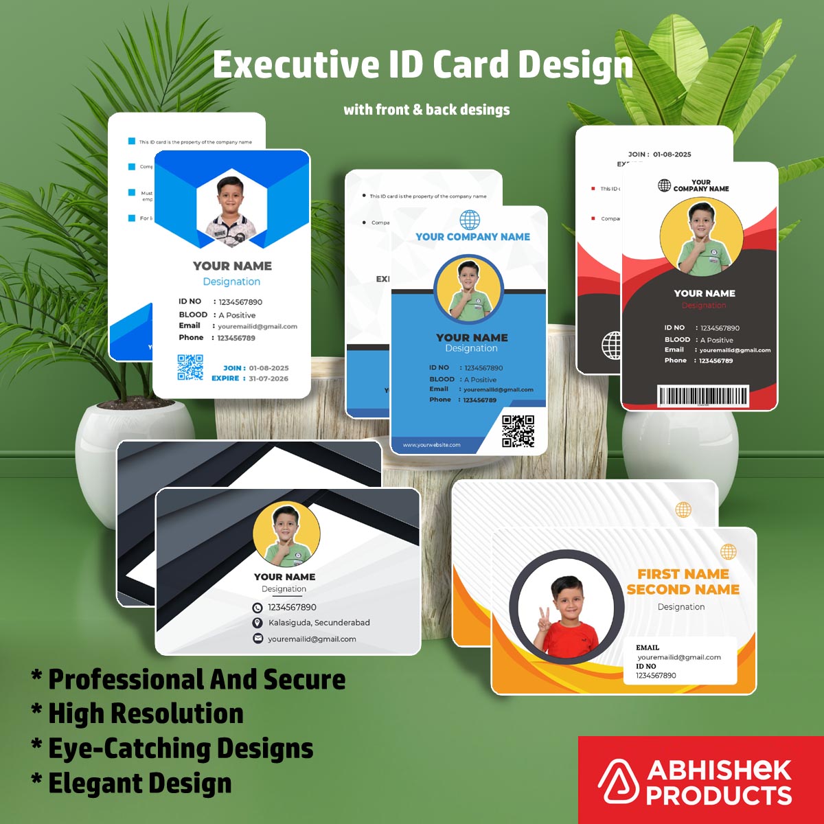 7/8 CorelDraw 11 Printable ID Card Design Templates | 100 Editable Designs India