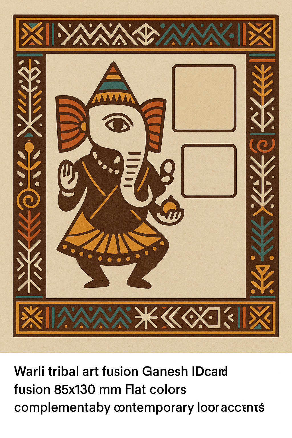 Ganesh Mandal ID Card Design Templates SVG (85x130mm) – Editable for CorelDRAW, Photoshop, Illustrator