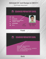 2/6 CorelDraw 11 Company ID Card Design Templates | 100 Editable Designs India