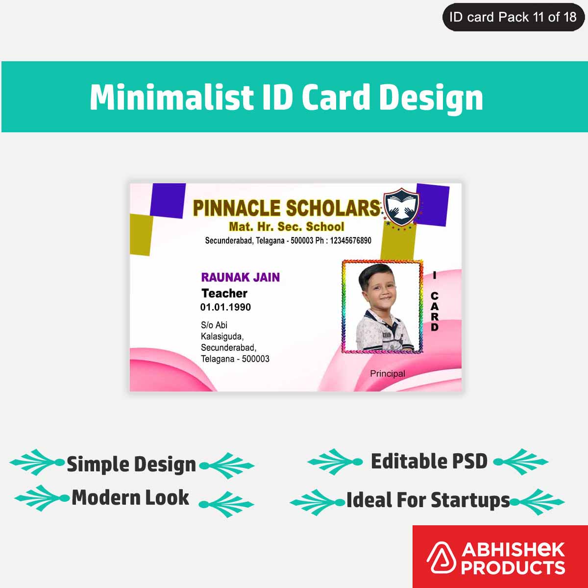 school-id-card-design-template