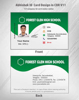 2/6 CorelDraw 11 Company ID Card Design Templates | 100 Editable Designs India