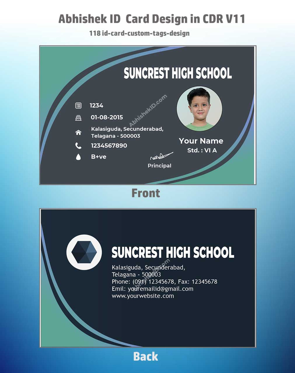 2/8 CorelDraw 11 Company ID Card Design Templates | 100 Editable Designs India