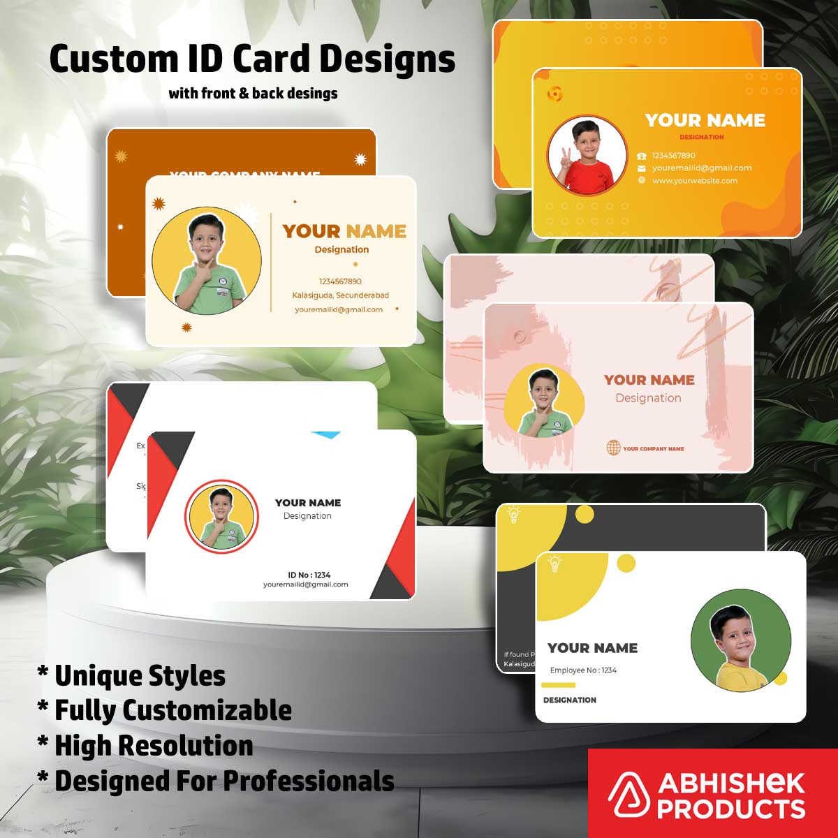 8/8 CorelDraw 11 Printable ID Card Design Templates | 65 Editable Designs India