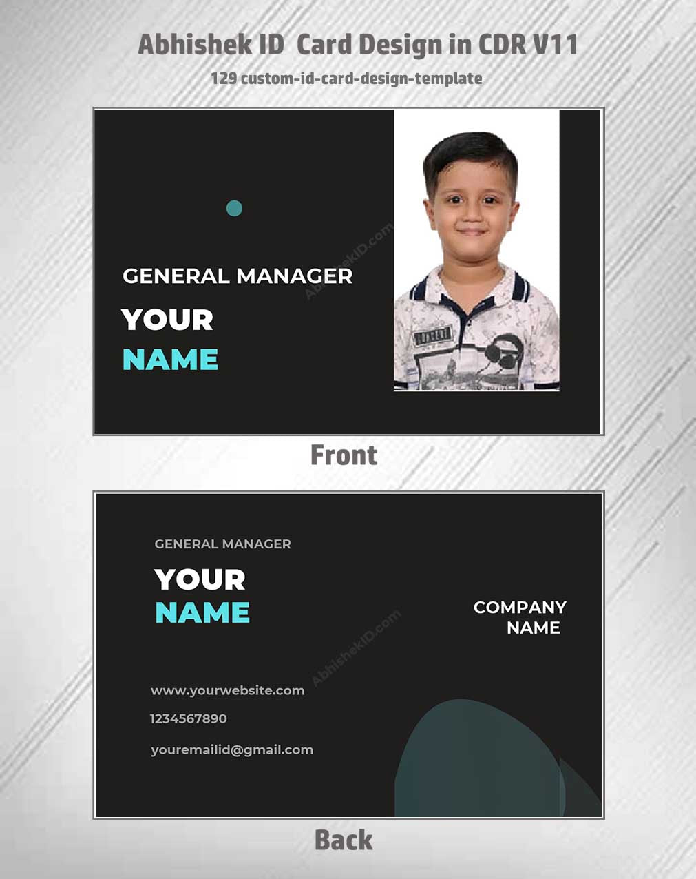 2/6 CorelDraw 11 Company ID Card Design Templates | 100 Editable Designs India