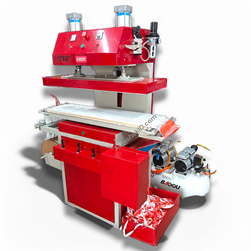 13x40 Air Press Semi-Automatic Heat Press Machine for Multicolor ID Card Lanyard Printing