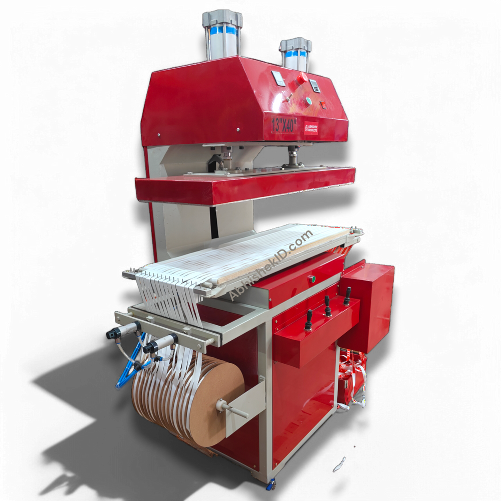 13x40 Air Press Semi-Automatic Heat Press Machine for Multicolor ID Card Lanyard Printing
