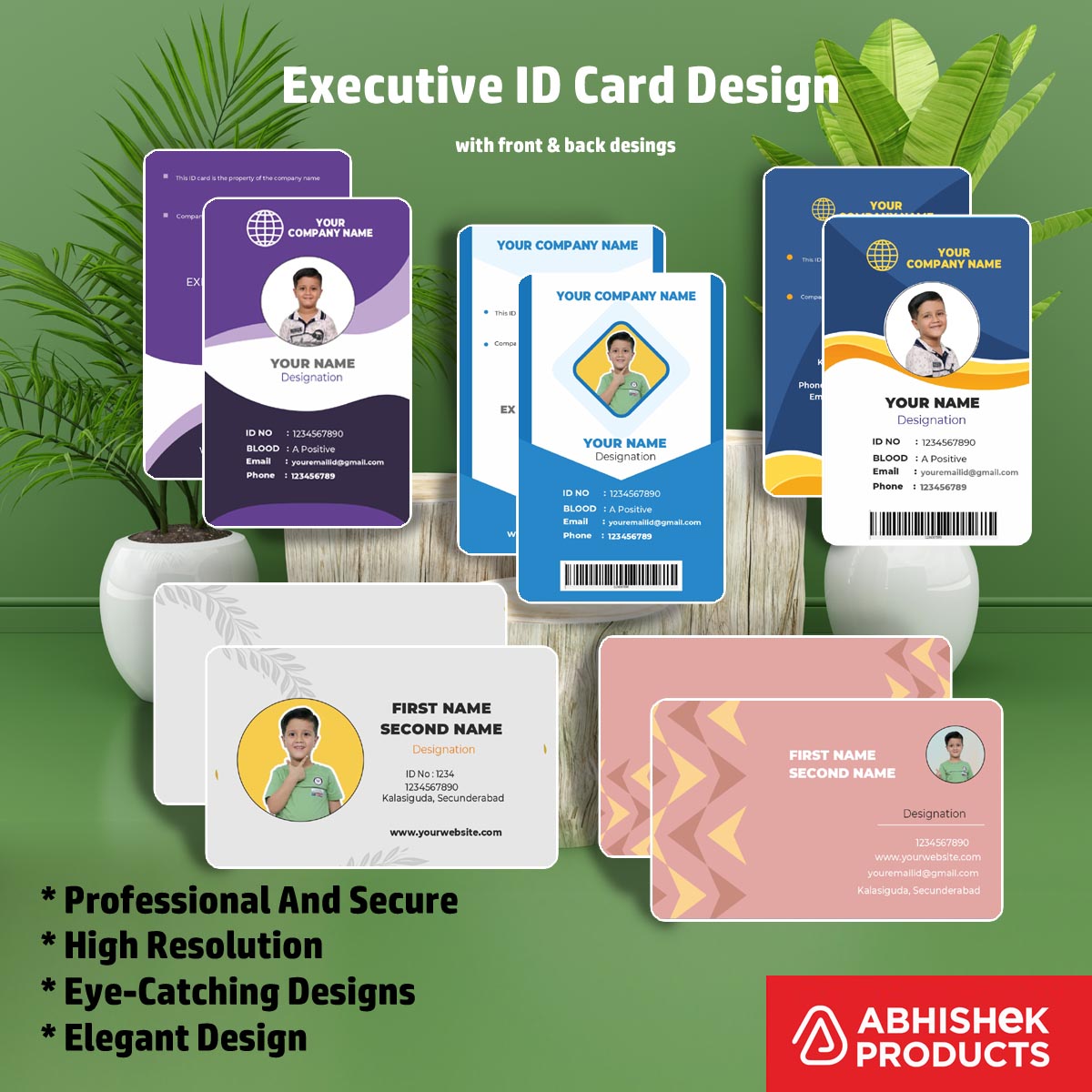 7/8 CorelDraw 11 Printable ID Card Design Templates | 100 Editable Designs India