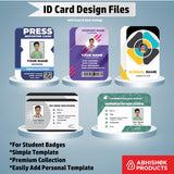 4/6 CorelDraw 11 Printable ID Card Design Templates | 100 Editable Designs India