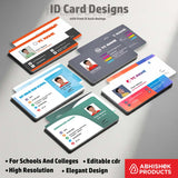 1/6 ID Card Design Templates in CorelDraw 11 | 100 Editable Downloadable Designs