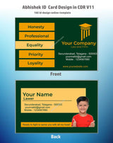 2/6 CorelDraw 11 Company ID Card Design Templates | 100 Editable Designs India