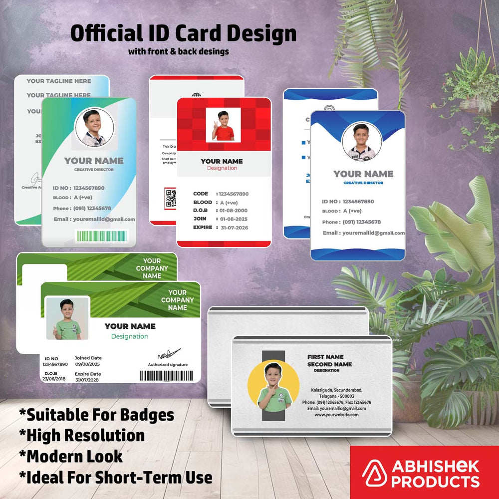 Huge ID Card Collection - CorelDraw File 600 Premium Templates - Complete Professional Design Bundle India