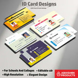 1/6 ID Card Design Templates in CorelDraw 11 | 100 Editable Downloadable Designs
