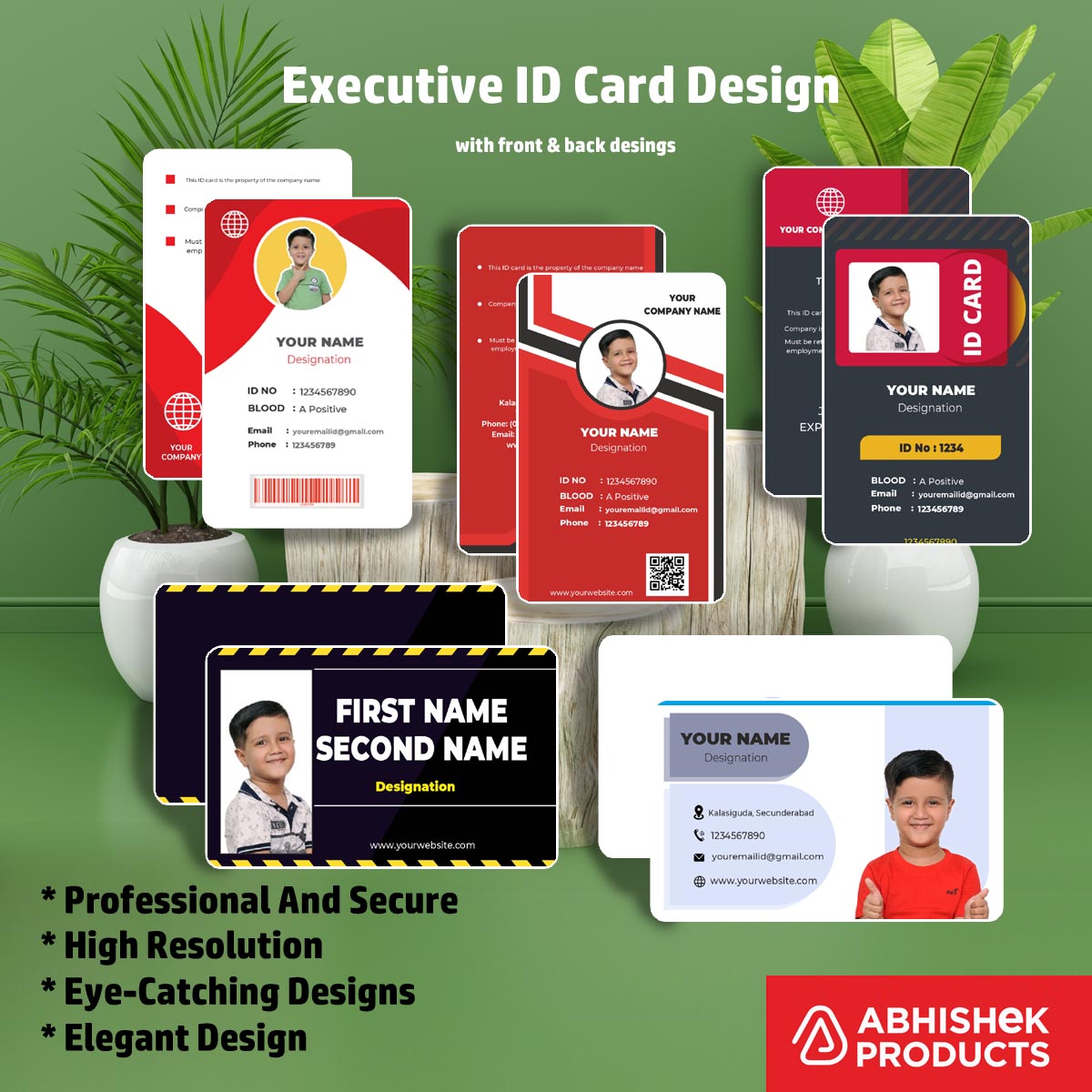 7/8 CorelDraw 11 Printable ID Card Design Templates | 100 Editable Designs India