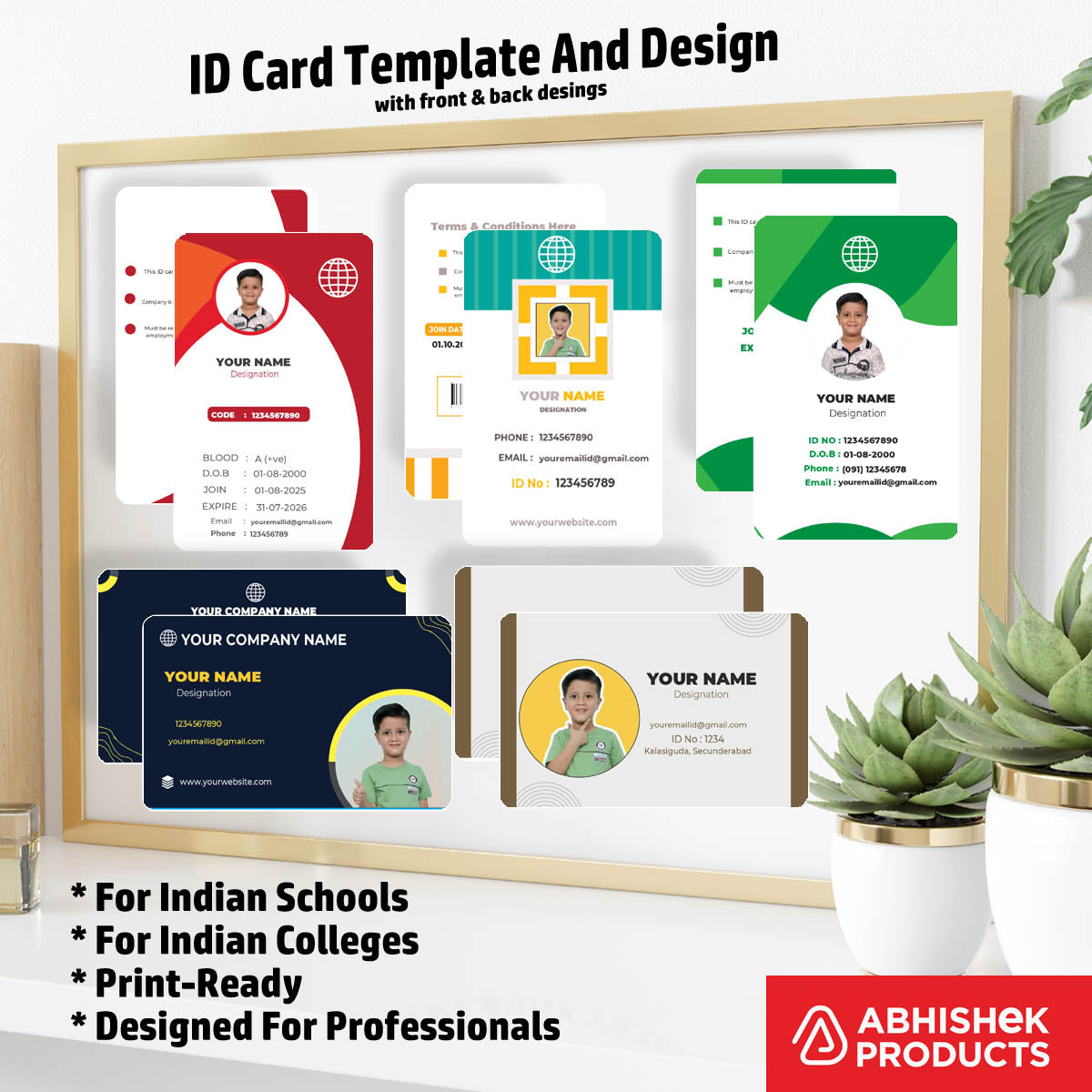 Huge ID Card Collection - CorelDraw File 600 Designs - Complete Professional Template Bundle India
