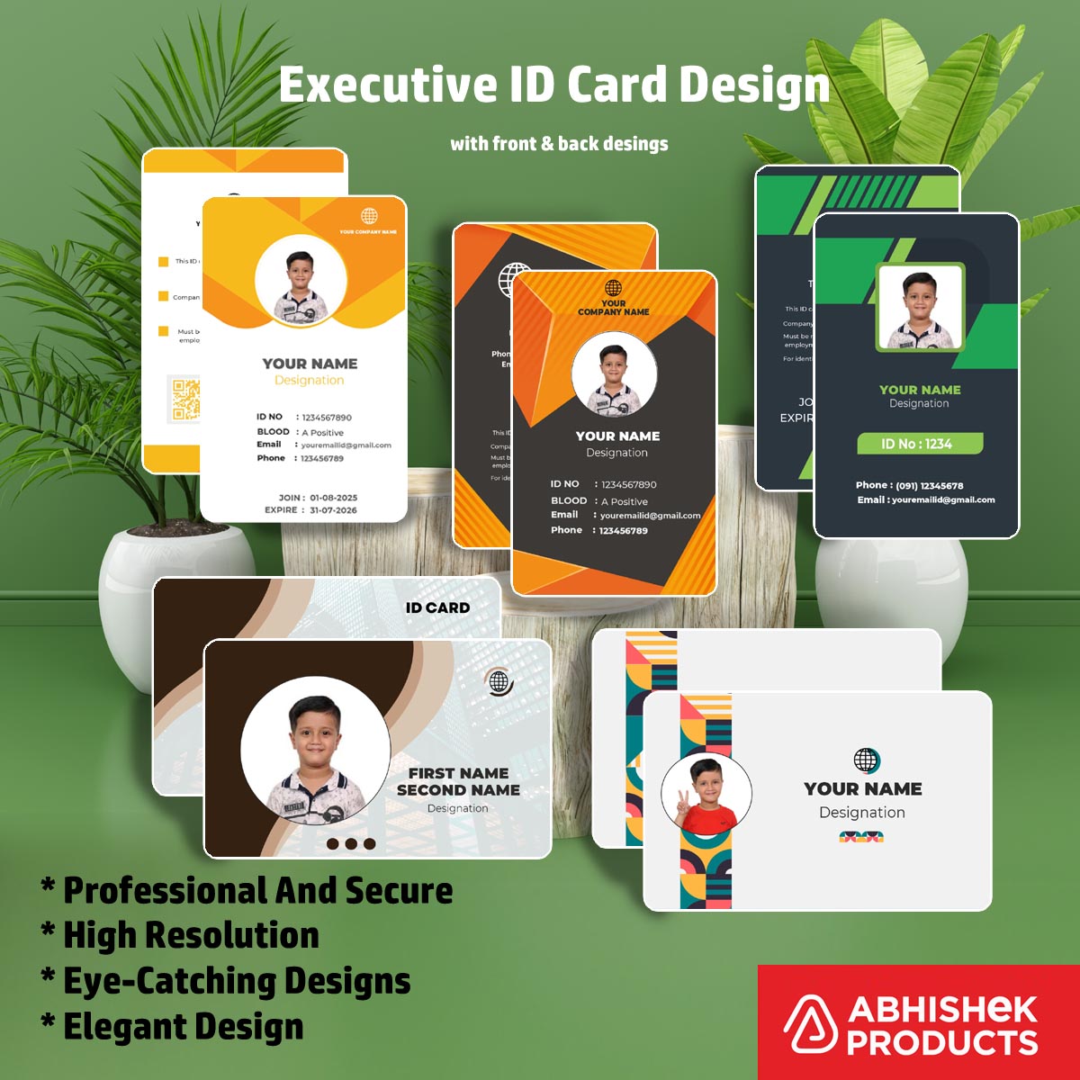 7/8 CorelDraw 11 Printable ID Card Design Templates | 100 Editable Designs India