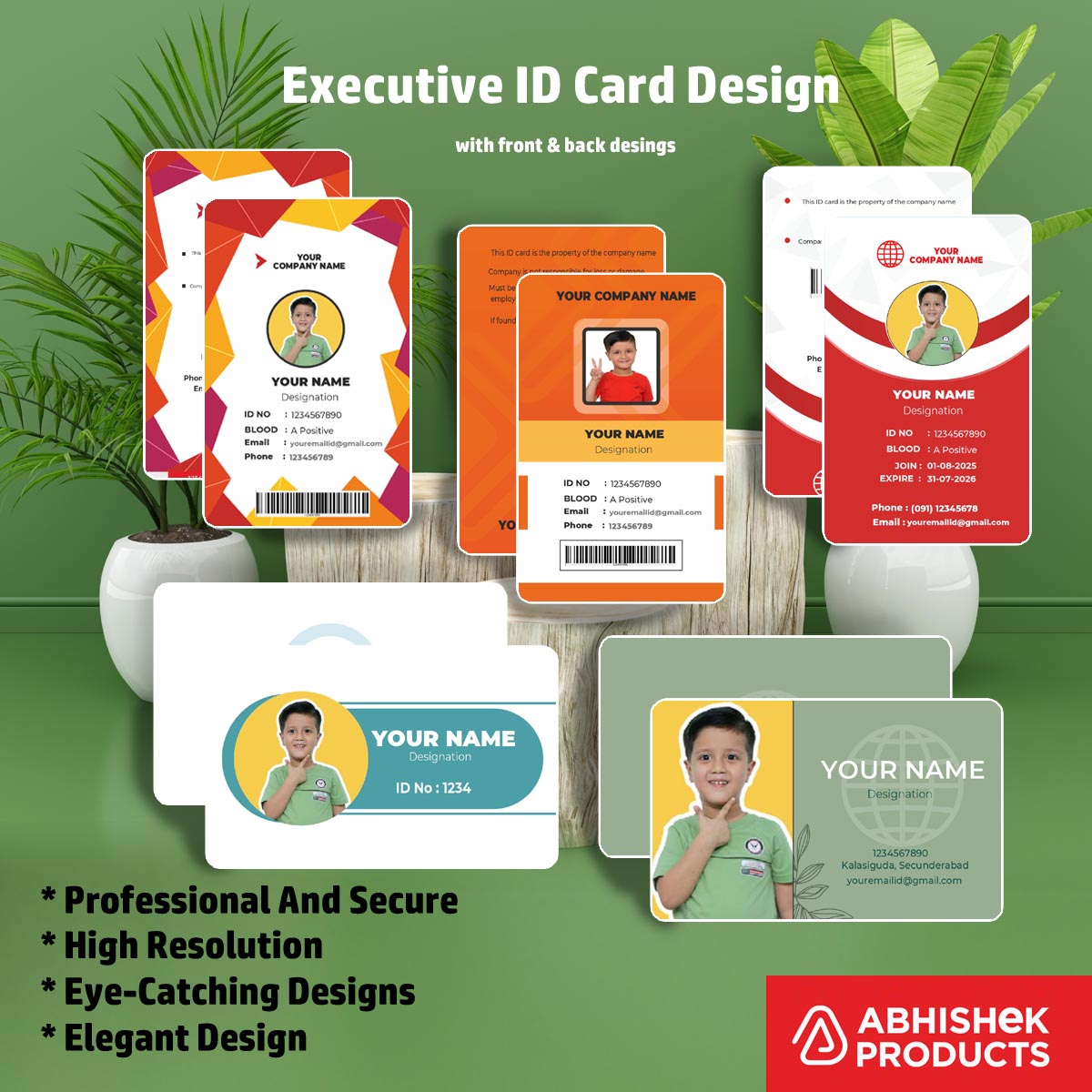 7/8 CorelDraw 11 Printable ID Card Design Templates | 100 Editable Designs India