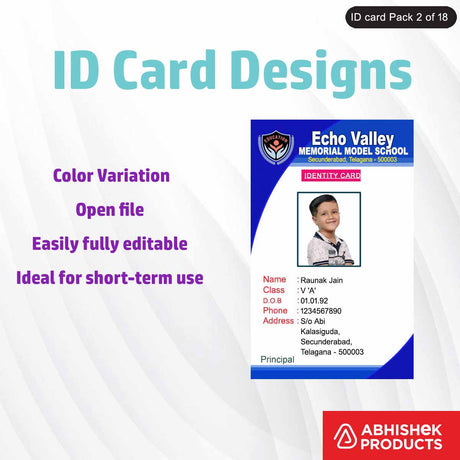 Online tool for making custom ID cards, suitable for businesses and personal use