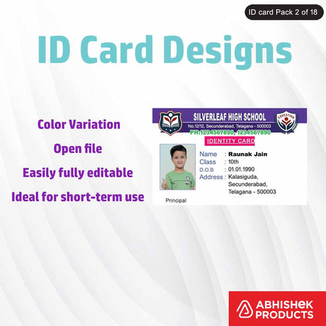 Online tool for making school ID cards, perfect for educational institutions