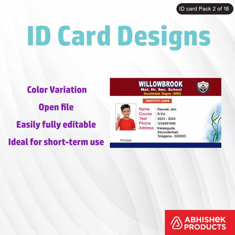 High-quality custom printed ID badges, fully customizable and suitable for various uses