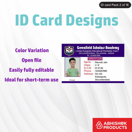 Online tool for making school ID cards, perfect for educational institutions