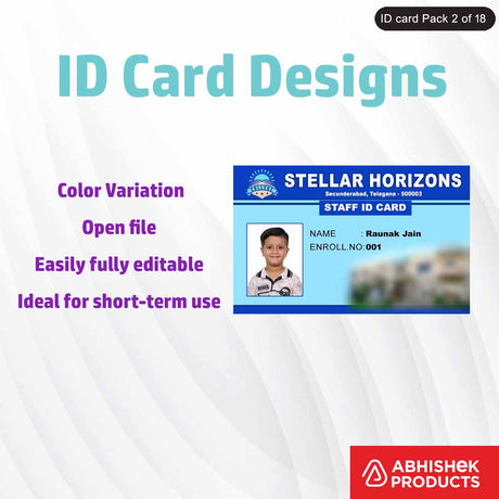 Custom ID card tags with high-quality design, suitable for various uses