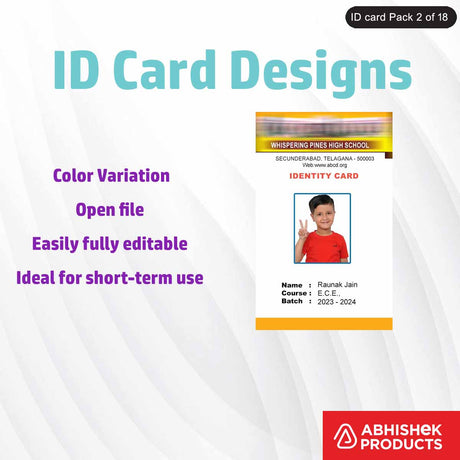 Online ID card printing service for customized cards with sleek design layout