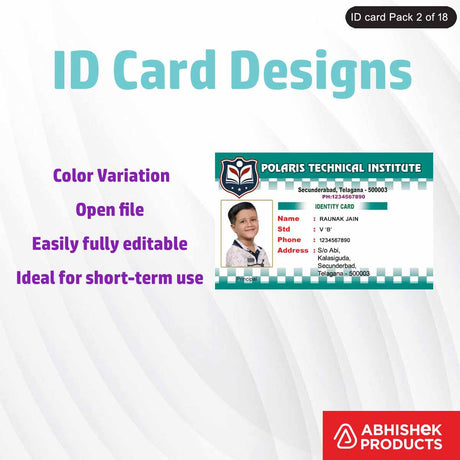 Professional PVC card design template, fully editable and suitable for multiple uses