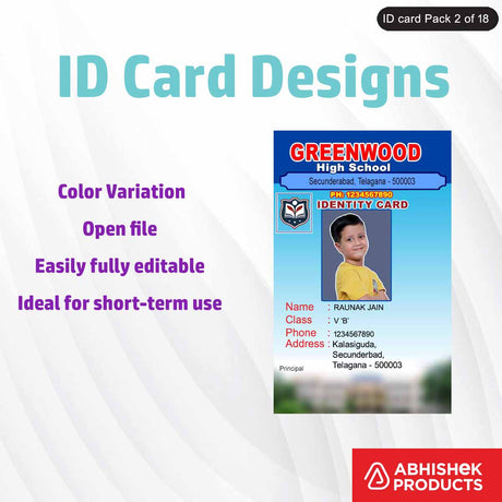 High-quality employee ID badge template, fully customizable and suitable for various uses