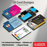 1/6 ID Card Design Templates in CorelDraw 11 | 100 Editable Downloadable Designs