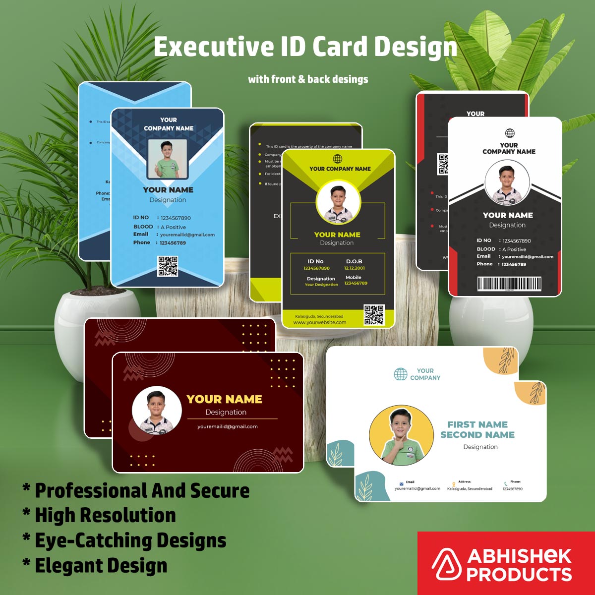 7/8 CorelDraw 11 Printable ID Card Design Templates | 100 Editable Designs India